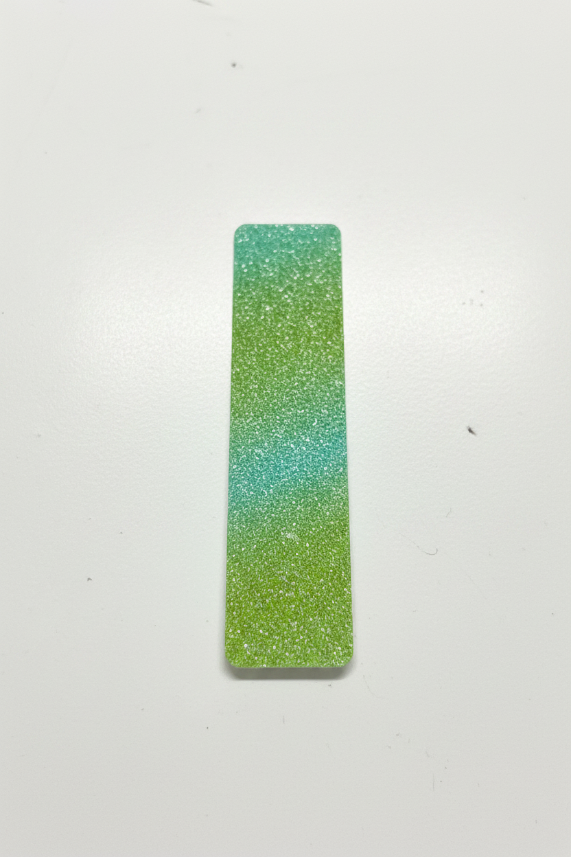 Green glitter sticker