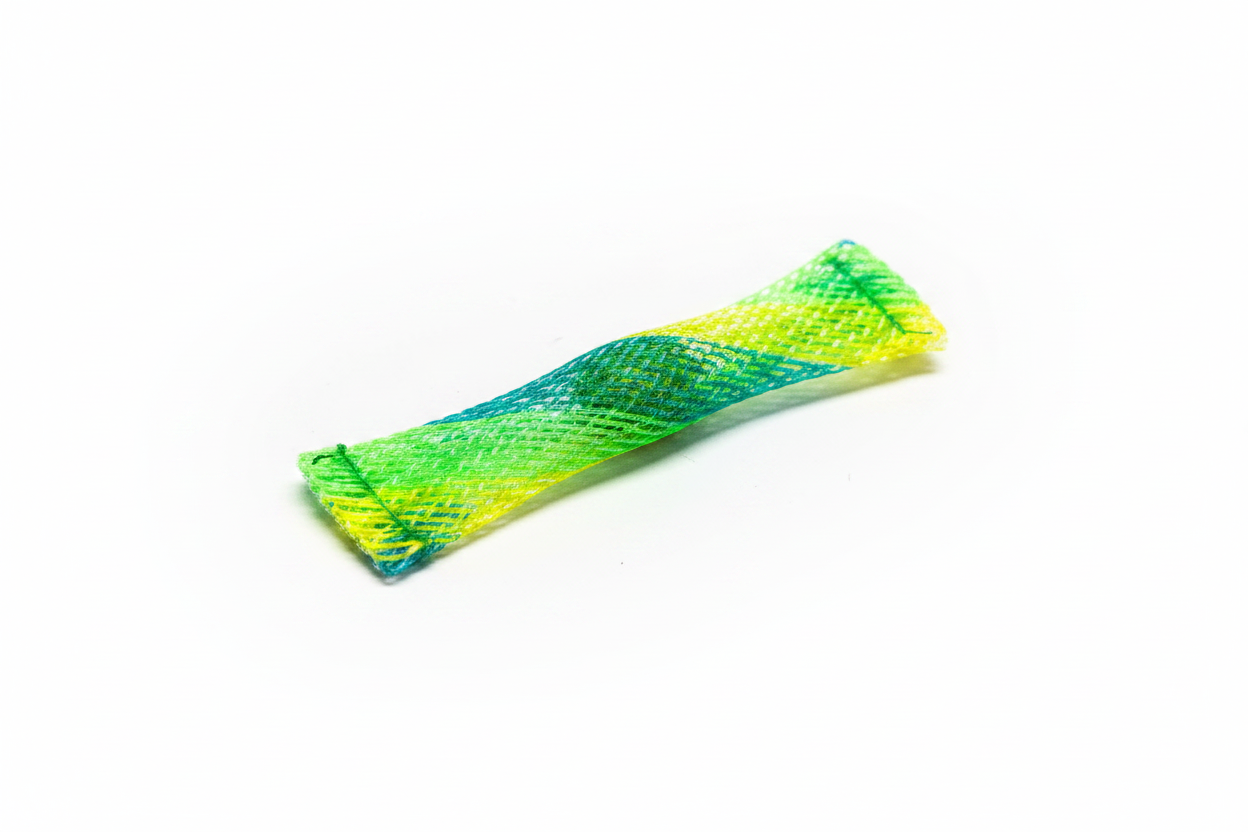 Green yellow mesh tube