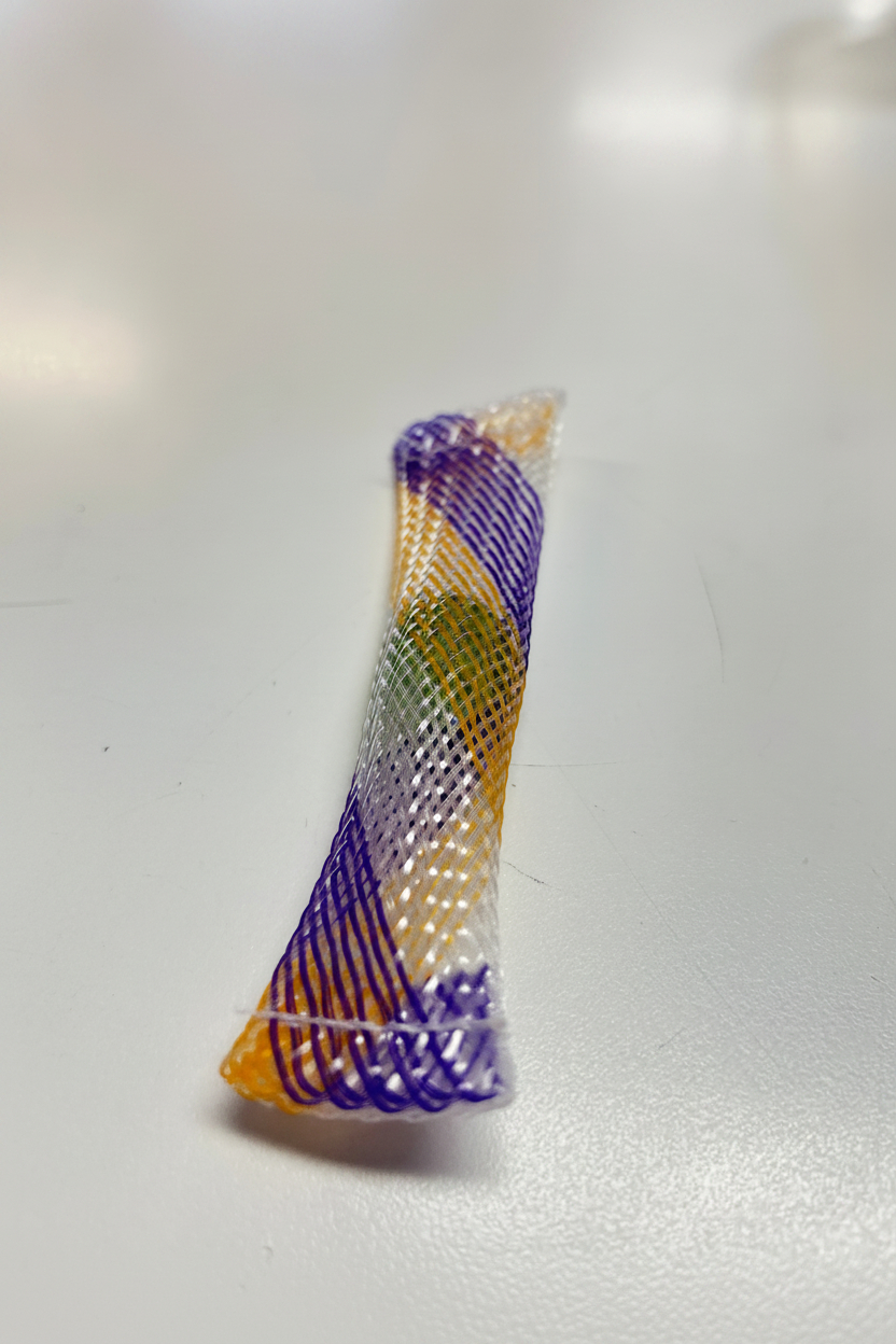 Purple yellow green tube
