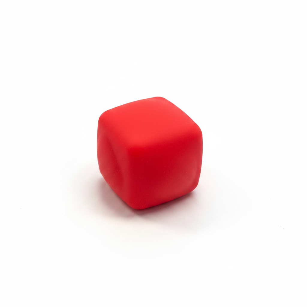 Red squishy cube