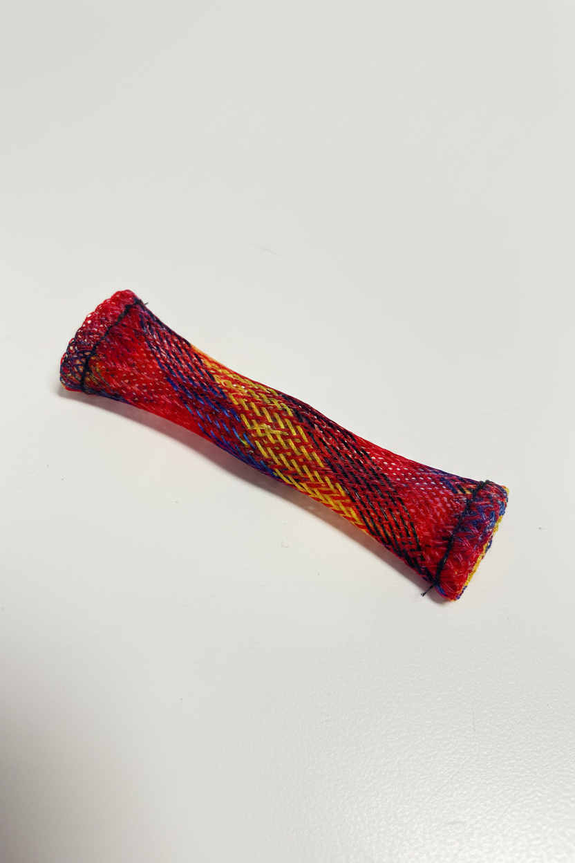 Red yellow blue tube angled